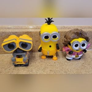 NEW W/O Box Funko Pop Figurine Collectible LOT Wall-E MinionKevin KungFu Bob 70s